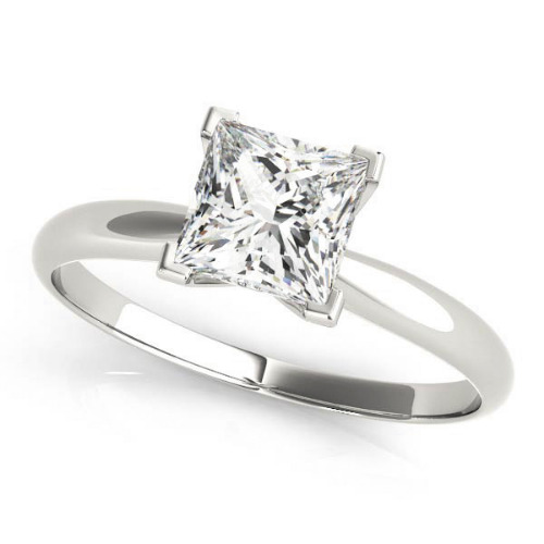 0.2 Ct Natural Round Cut Dutchess  Solitaire Diamond Rings in Silver 925